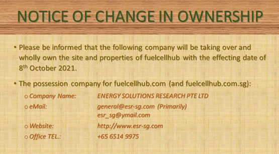 Notice of Change of Ownership